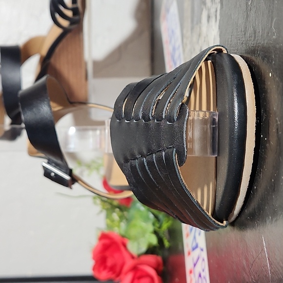 SUSINA Black Woven Strap Sandal Wedge 7.5M - Picture 7 of 15